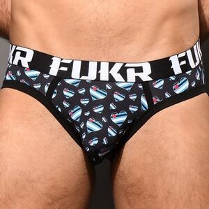 Andrew Christian Men's FUKR Leather Pride Brief Underwear NEW Size Xl